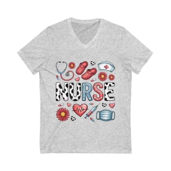 Nurse V-Neck Tee, Nurse Appreciation Gift, Medical Staff Shirt, Healthcare Worker Apparel, Caregiver Outfit, Nursing Student Top - Image 5