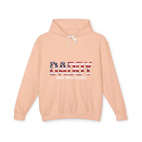 Patriotic Daddy Hoodie - Unisex Lightweight Sweatshirt for Fun Celebrations, Gifts for Dad, Father's Day, BBQs, Summer Style - Image 9