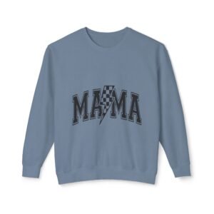 Mama Lightning Bolt Crewneck Sweatshirt – Perfect Gift for Moms, Casual Wear, Family Gatherings, Cozy Outfits, Mother’s Day