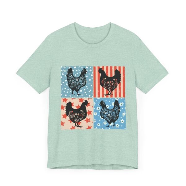 RML Vintage Chicken Art Tee, Rustic Farmhouse Shirt, Unisex Graphic Tee, Country Style Top, Gift for Farm Lovers, Summer Wardrobe - Image 3