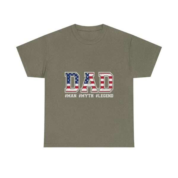 Patriotic Dad Tee - Unisex Heavy Cotton T-Shirt for Father's Day, Independence Day, Gift for Dad, Casual Wear, Flag Tee - Image 21