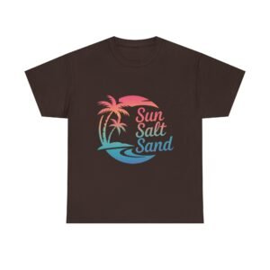 Tropical Beach Tee, Sun Salt Sand T-Shirt, Summer Vibes Shirt, Ocean Lover Apparel, Beach Vacation Clothing, Coastal Gift Idea
