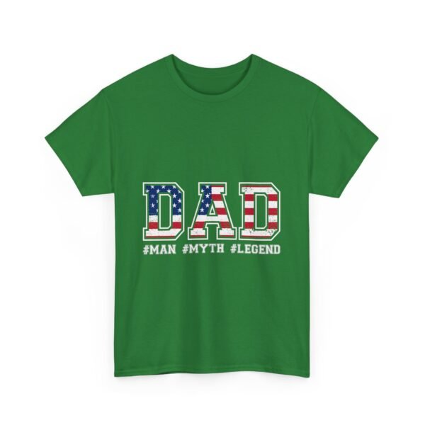 Patriotic Dad Tee - Unisex Heavy Cotton T-Shirt for Father's Day, Independence Day, Gift for Dad, Casual Wear, Flag Tee - Image 27