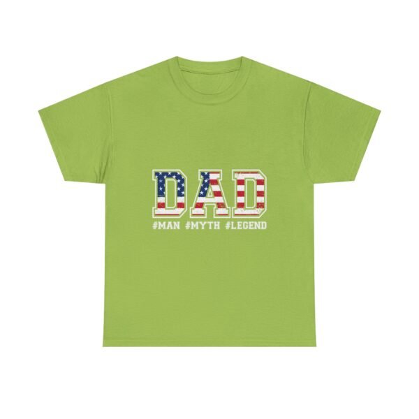 Patriotic Dad Tee - Unisex Heavy Cotton T-Shirt for Father's Day, Independence Day, Gift for Dad, Casual Wear, Flag Tee