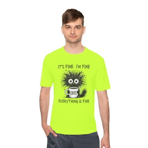 Funny Coffee Lovers Unisex Tee - It's Fine I'm Fine, Humorous Gift, Casual Wear, Coffee Lover Shirt, Moisture Wicking T-shirt - Image 31
