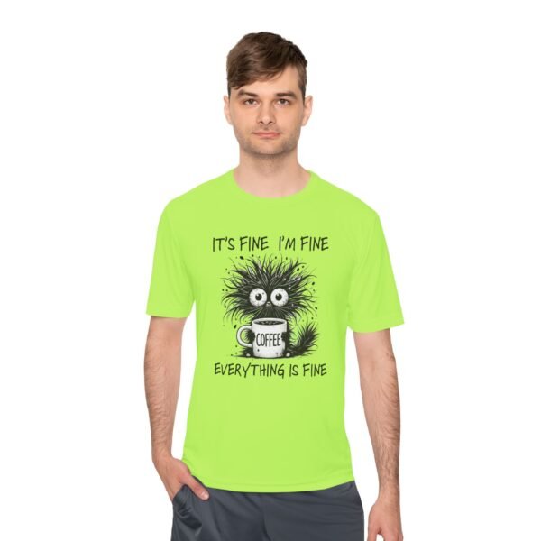 Funny Coffee Lovers Unisex Tee - It's Fine I'm Fine, Humorous Gift, Casual Wear, Coffee Lover Shirt, Moisture Wicking T-shirt - Image 39