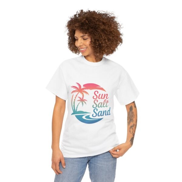 Tropical Beach Tee, Sun Salt Sand T-Shirt, Summer Vibes Shirt, Ocean Lover Apparel, Beach Vacation Clothing, Coastal Gift Idea - Image 8