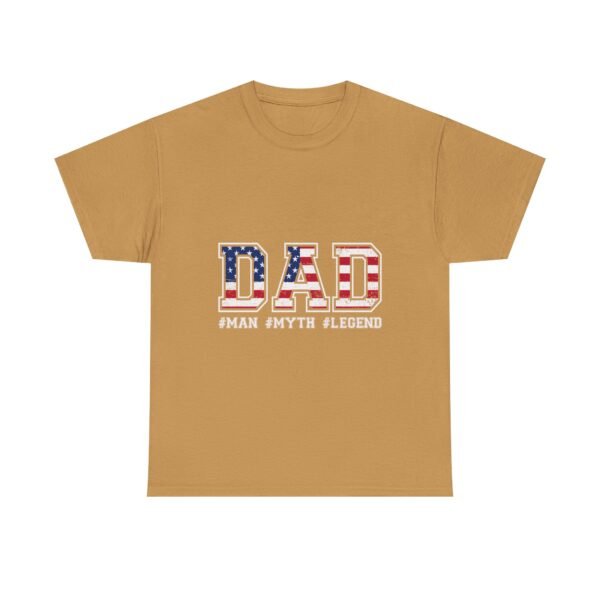 Patriotic Dad Tee - Unisex Heavy Cotton T-Shirt for Father's Day, Independence Day, Gift for Dad, Casual Wear, Flag Tee - Image 17