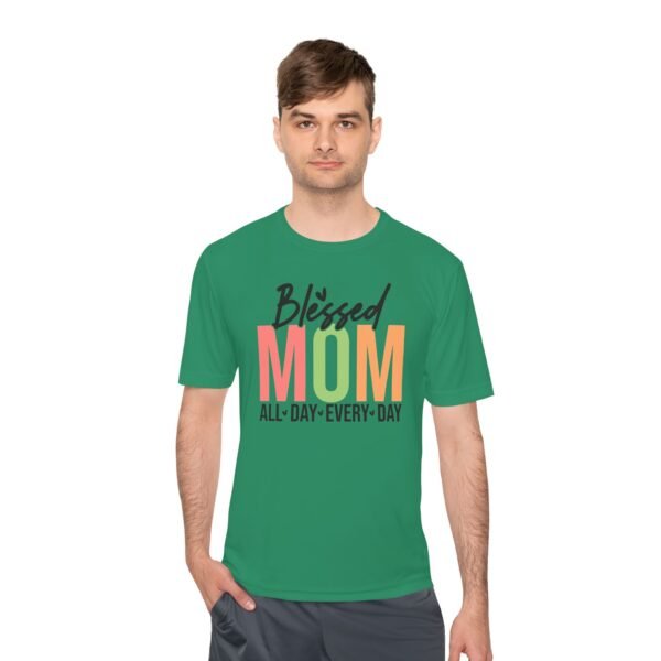 Blessed Mom Unisex Moisture Wicking Tee, Mom Shirt, Fitness Apparel, Mother's Day Gift, Everyday Wear, Active Lifestyle Top - Image 3