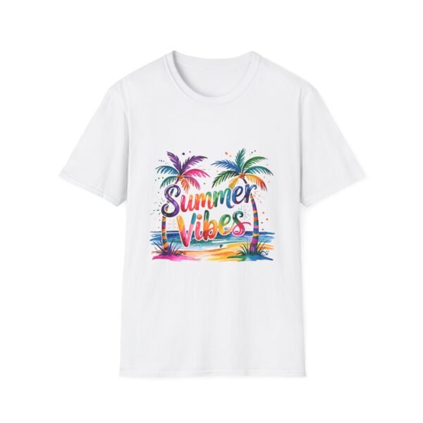 Summer Vibes Unisex Softstyle T-Shirt, Beachwear, Gift for Travelers, Summer Apparel, Tropical T-Shirt, Vacation Tee - Image 7