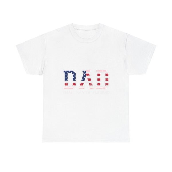 Patriotic Dad Tee - Unisex Heavy Cotton T-Shirt for Father's Day, Independence Day, Gift for Dad, Casual Wear, Flag Tee - Image 5