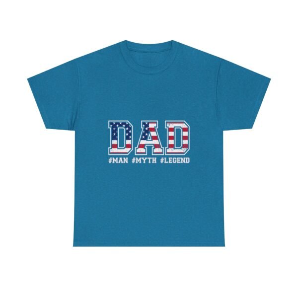 Patriotic Dad Tee - Unisex Heavy Cotton T-Shirt for Father's Day, Independence Day, Gift for Dad, Casual Wear, Flag Tee - Image 33