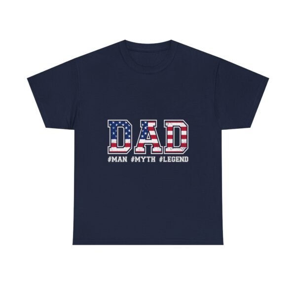 Patriotic Dad Tee - Unisex Heavy Cotton T-Shirt for Father's Day, Independence Day, Gift for Dad, Casual Wear, Flag Tee - Image 37
