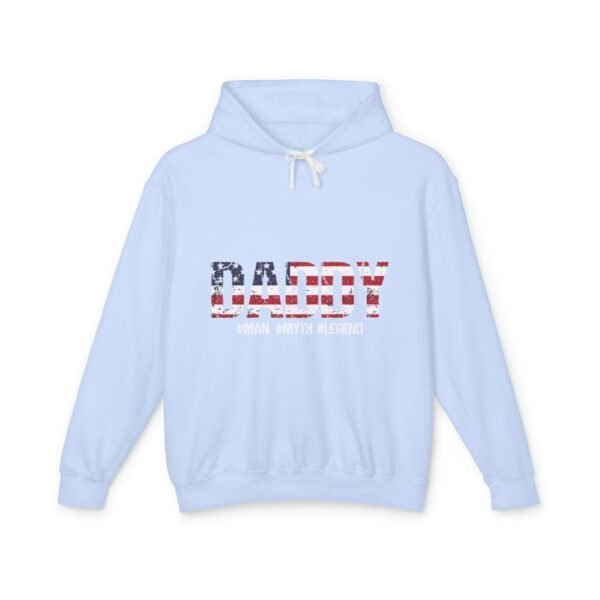 Patriotic Daddy Hoodie - Unisex Lightweight Sweatshirt for Fun Celebrations, Gifts for Dad, Father's Day, BBQs, Summer Style - Image 5