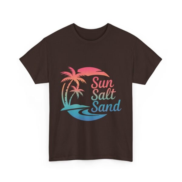 Tropical Beach Tee, Sun Salt Sand T-Shirt, Summer Vibes Shirt, Ocean Lover Apparel, Beach Vacation Clothing, Coastal Gift Idea - Image 3