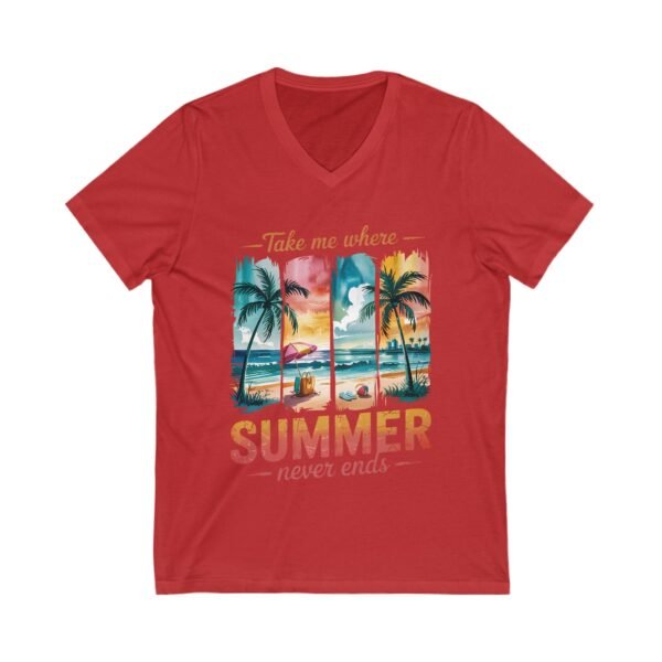 RML Summer Vibes V-Neck Tee, Tropical Graphic T-Shirt, Beach Lover's Shirt, Vacation Outfit, Casual Summer Top, Gift for Travelers - Image 15
