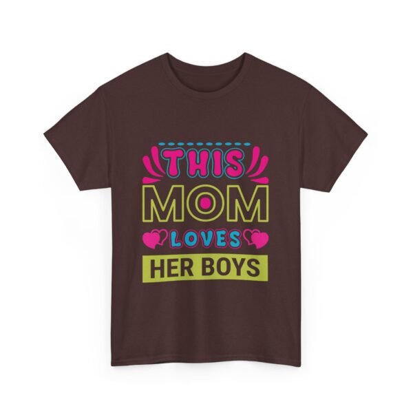 Mom Love Unisex Heavy Cotton Tee - This Mom Loves Her Boys Gift, Family T-Shirt, Cute Mom Shirt, Mother's Day Apparel, Cozy Casual Tee - Image 19