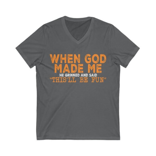 When God Made Me Heartfelt V-Neck Tee - "You Are Far More Precious Than Jewels"  - Gift for Her, Friendship, Motivational Shirt, Casual Wear, Birthday Gift - Image 5