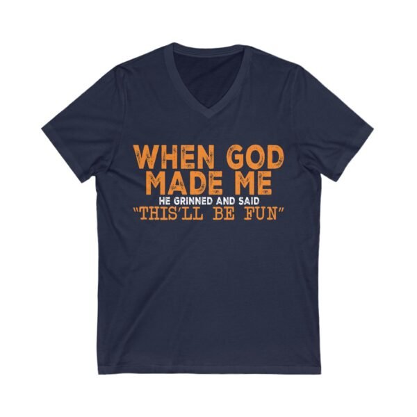 When God Made Me Heartfelt V-Neck Tee - "You Are Far More Precious Than Jewels"  - Gift for Her, Friendship, Motivational Shirt, Casual Wear, Birthday Gift - Image 7