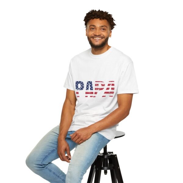 Patriotic Papa T-Shirt, Father's Day Gift, Unisex Tee, Casual Wear, American Flag Shirt, Independence Day Apparel - Image 9
