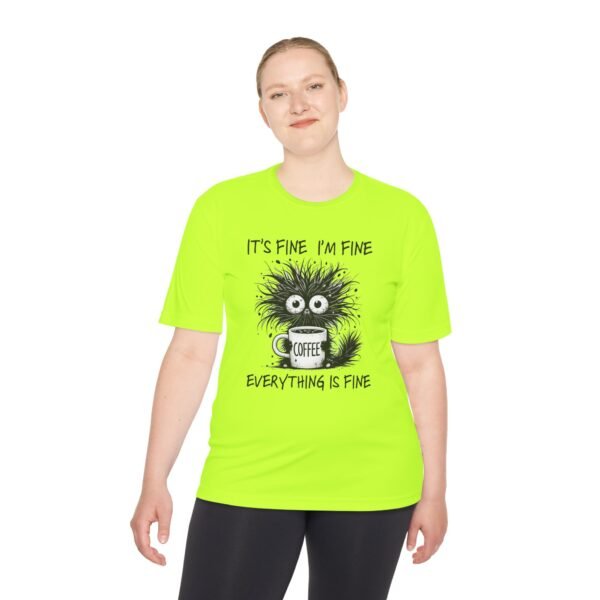 Funny Coffee Lovers Unisex Tee - It's Fine I'm Fine, Humorous Gift, Casual Wear, Coffee Lover Shirt, Moisture Wicking T-shirt - Image 32