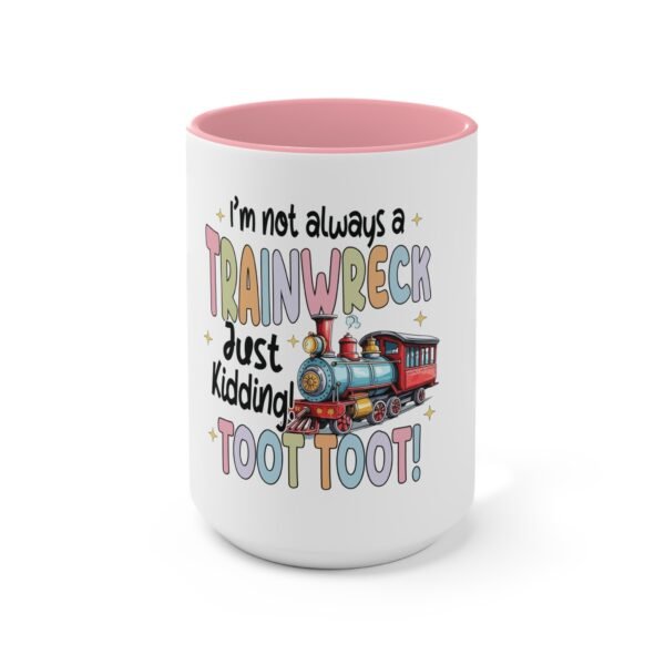 RML Funny Trainwreck Accent Mug | Quirky Gift for Coffee Lovers, Humorous Cup, Fun Birthday Present, Cute Office Mug, Playful Drinkware - Image 17