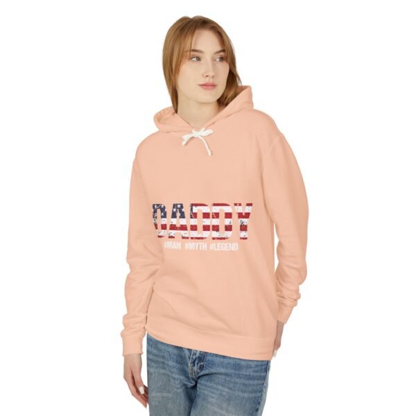Patriotic Daddy Hoodie - Unisex Lightweight Sweatshirt for Fun Celebrations, Gifts for Dad, Father's Day, BBQs, Summer Style - Image 11