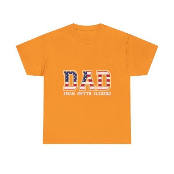 Patriotic Dad Tee - Unisex Heavy Cotton T-Shirt for Father's Day, Independence Day, Gift for Dad, Casual Wear, Flag Tee - Image 13