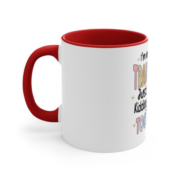 RML Funny Trainwreck Accent Mug | Quirky Gift for Coffee Lovers, Humorous Cup, Fun Birthday Present, Cute Office Mug, Playful Drinkware - Image 6