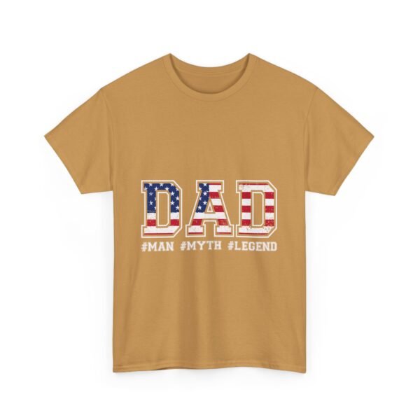 Patriotic Dad Tee - Unisex Heavy Cotton T-Shirt for Father's Day, Independence Day, Gift for Dad, Casual Wear, Flag Tee - Image 19
