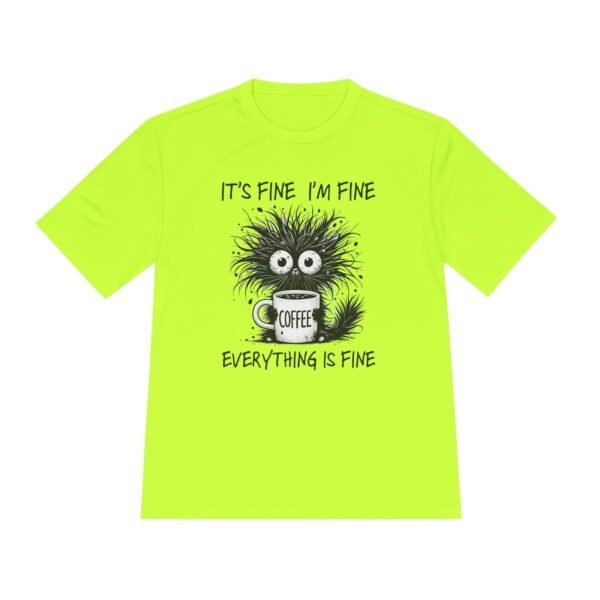 Funny Coffee Lovers Unisex Tee - It's Fine I'm Fine, Humorous Gift, Casual Wear, Coffee Lover Shirt, Moisture Wicking T-shirt - Image 29