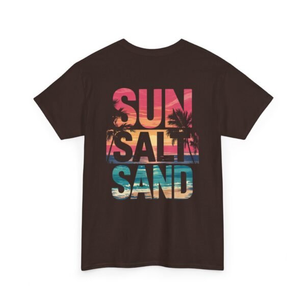 Tropical Beach Tee, Sun Salt Sand T-Shirt, Summer Vibes Shirt, Ocean Lover Apparel, Beach Vacation Clothing, Coastal Gift Idea - Image 4