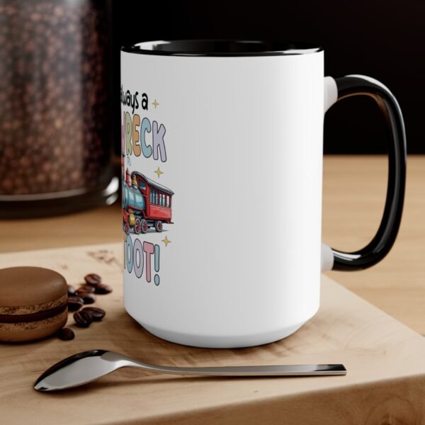 RML Funny Trainwreck Accent Mug | Quirky Gift for Coffee Lovers, Humorous Cup, Fun Birthday Present, Cute Office Mug, Playful Drinkware - Image 16