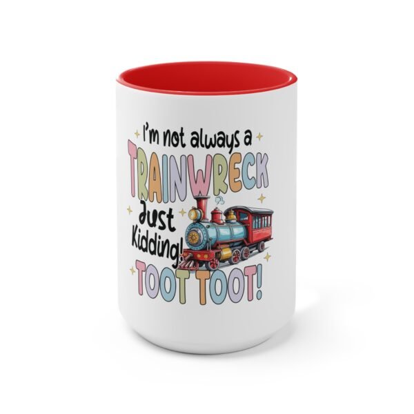 RML Funny Trainwreck Accent Mug | Quirky Gift for Coffee Lovers, Humorous Cup, Fun Birthday Present, Cute Office Mug, Playful Drinkware - Image 21