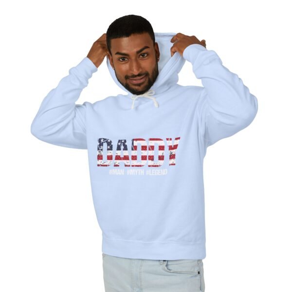 Patriotic Daddy Hoodie - Unisex Lightweight Sweatshirt for Fun Celebrations, Gifts for Dad, Father's Day, BBQs, Summer Style - Image 8