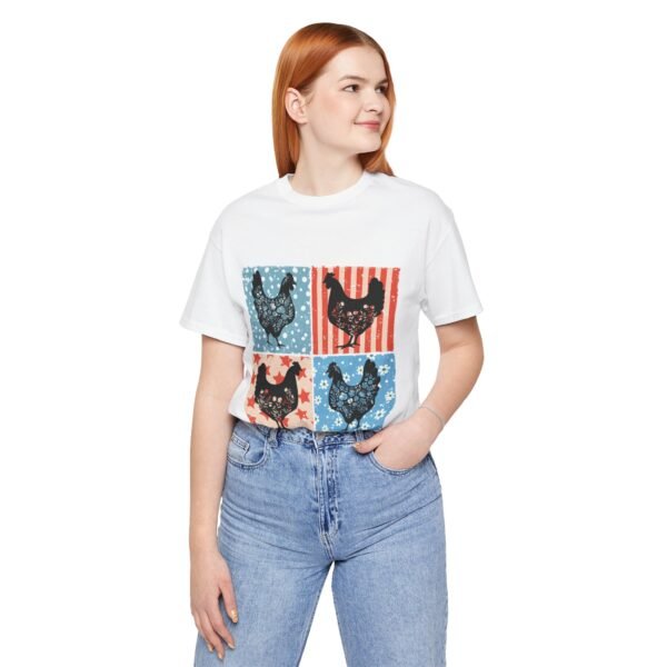 RML Vintage Chicken Art Tee, Rustic Farmhouse Shirt, Unisex Graphic Tee, Country Style Top, Gift for Farm Lovers, Summer Wardrobe - Image 9