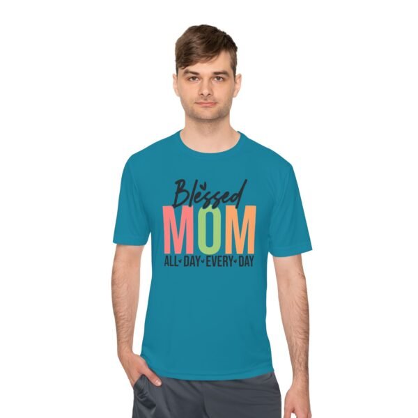 Blessed Mom Unisex Moisture Wicking Tee, Mom Shirt, Fitness Apparel, Mother's Day Gift, Everyday Wear, Active Lifestyle Top - Image 14