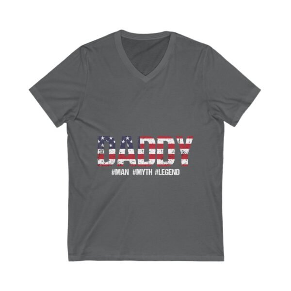 Patriotic Daddy V-Neck Tee, Father's Day Gift, USA Flag Shirt, Unisex Casual Wear, Summer Wardrobe Essential, Gift for Dads - Image 13