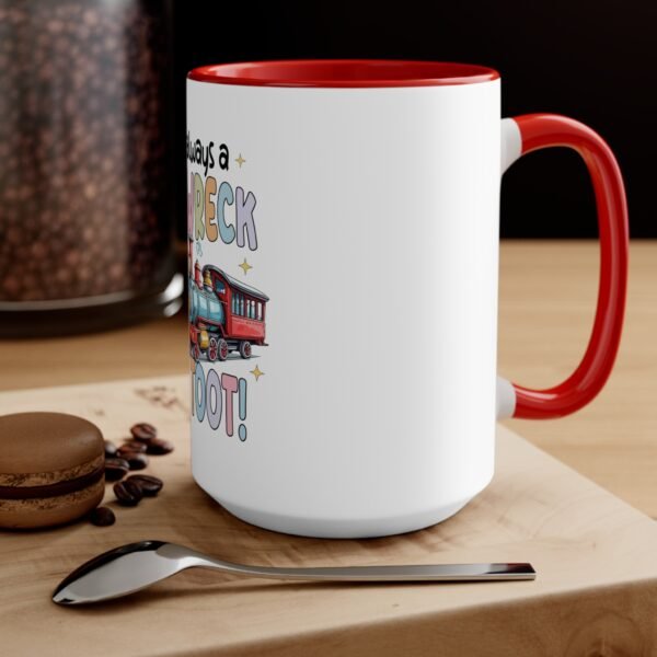 RML Funny Trainwreck Accent Mug | Quirky Gift for Coffee Lovers, Humorous Cup, Fun Birthday Present, Cute Office Mug, Playful Drinkware - Image 23