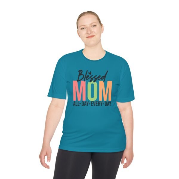 Blessed Mom Unisex Moisture Wicking Tee, Mom Shirt, Fitness Apparel, Mother's Day Gift, Everyday Wear, Active Lifestyle Top - Image 15