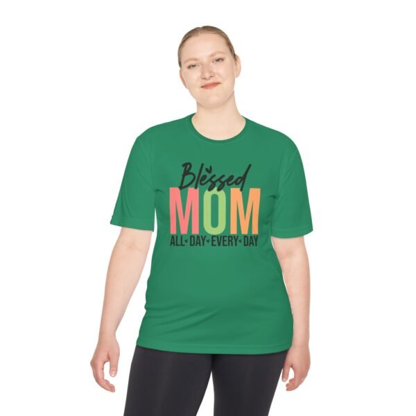 Blessed Mom Unisex Moisture Wicking Tee, Mom Shirt, Fitness Apparel, Mother's Day Gift, Everyday Wear, Active Lifestyle Top - Image 4
