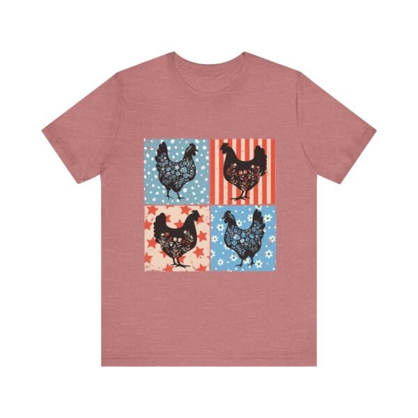 RML Vintage Chicken Art Tee, Rustic Farmhouse Shirt, Unisex Graphic Tee, Country Style Top, Gift for Farm Lovers, Summer Wardrobe - Image 11