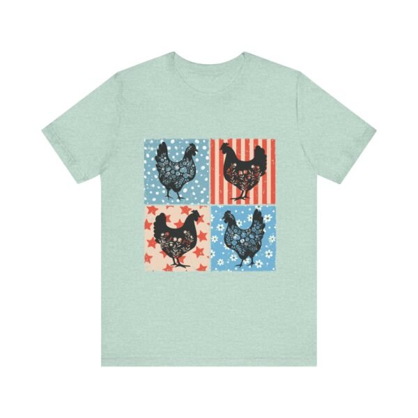 RML Vintage Chicken Art Tee, Rustic Farmhouse Shirt, Unisex Graphic Tee, Country Style Top, Gift for Farm Lovers, Summer Wardrobe