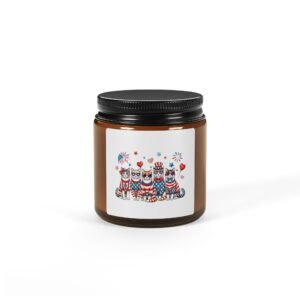 Scented Soy Candle – America Lightning Design, Patriotic Home Decor, Gift for Independence Day, Relaxation, Aromatherapy Candle