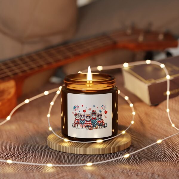 Scented Soy Candle - America Lightning Design, Patriotic Home Decor, Gift for Independence Day, Relaxation, Aromatherapy Candle - Image 3