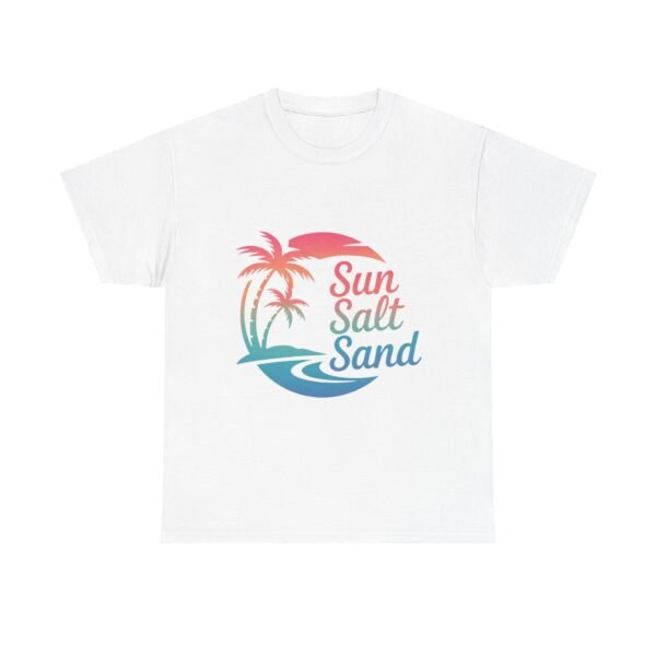 Tropical Beach Tee, Sun Salt Sand T-Shirt, Summer Vibes Shirt, Ocean Lover Apparel, Beach Vacation Clothing, Coastal Gift Idea - Image 5