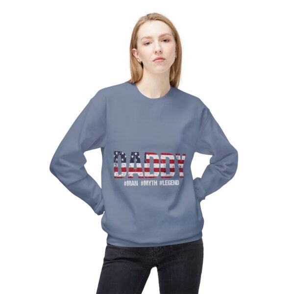 Patriotic Daddy Sweatshirt, Comfortable Crewneck, Father's Day Gift, Unisex Apparel, Casual Wear, Independence Day Style - Image 3