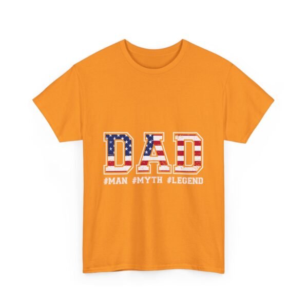 Patriotic Dad Tee - Unisex Heavy Cotton T-Shirt for Father's Day, Independence Day, Gift for Dad, Casual Wear, Flag Tee - Image 15