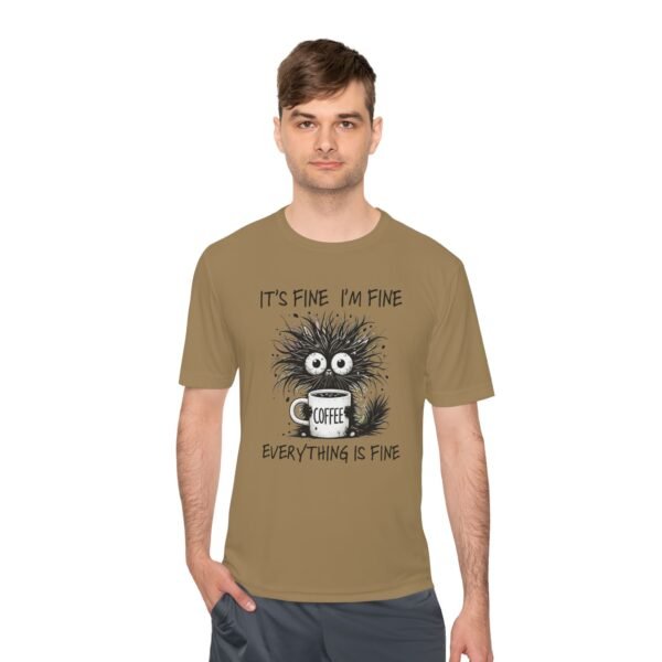 Funny Coffee Lovers Unisex Tee - It's Fine I'm Fine, Humorous Gift, Casual Wear, Coffee Lover Shirt, Moisture Wicking T-shirt - Image 19