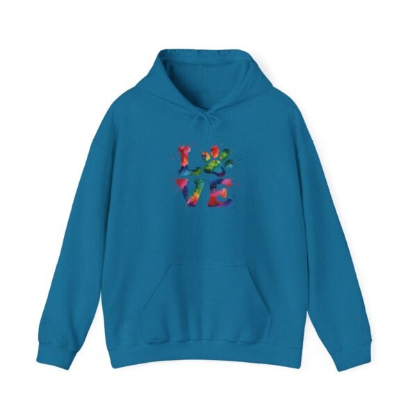 Colorful Paw Print Love Sweatshirt | Unisex Hoodie for Pet Lovers, Animal Rescue Fundraiser, Cozy Gift, Cute & Comfy Wear - Image 28